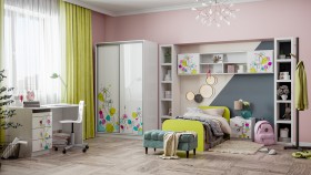 Детская комната Флер (Белый/корпус Выбеленное дерево) в Нижневартовске - nizhnevartovsk.katalogmebeli.com | фото