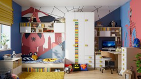 Детская комната Клаксон без машинок (Белый/корпус Клен) в Нижневартовске - nizhnevartovsk.katalogmebeli.com | фото