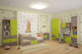 Детская комната Пуговка в Нижневартовске - nizhnevartovsk.katalogmebeli.com | фото