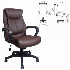 Кресло офисное BRABIX Enter EX-511 (коричневый) в Нижневартовске - nizhnevartovsk.katalogmebeli.com | фото