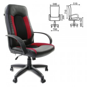 Кресло офисное BRABIX Strike EX-525 (черно-красный) в Нижневартовске - nizhnevartovsk.katalogmebeli.com | фото