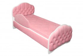 Кровать 170 Гармония 36 Светло-розовый (мягкий бортик) в Нижневартовске - nizhnevartovsk.katalogmebeli.com | фото