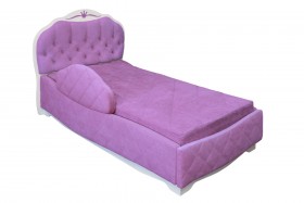 Кровать 190 Гармония Lux 67 Светло-фиолетовый (мягкий бортик) в Нижневартовске - nizhnevartovsk.katalogmebeli.com | фото