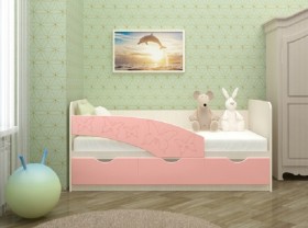 Кровать Бабочки 1,6м (Розовый металлик) в Нижневартовске - nizhnevartovsk.katalogmebeli.com | фото
