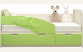 Кровать детская 1,8м Дельфин (Салатовый металлик) в Нижневартовске - nizhnevartovsk.katalogmebeli.com | фото