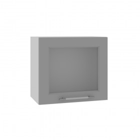 Квадро ВПГС 500 шкаф верхний горизонтальный со стеклом высокий (Лунный свет/корпус Серый) в Нижневартовске - nizhnevartovsk.katalogmebeli.com | фото