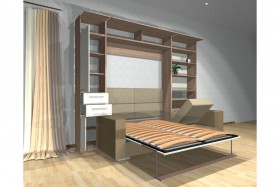 Шкаф-кровать с диваном Каролина в Нижневартовске - nizhnevartovsk.katalogmebeli.com | фото 3