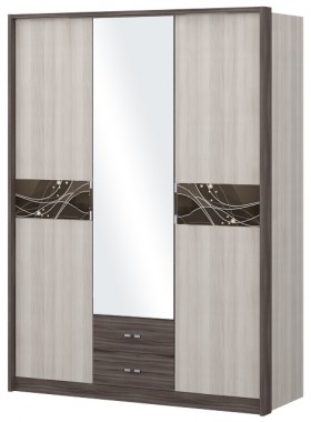 Шкаф трехстворчаты с зеркалом Шк68.1 Николь в Нижневартовске - nizhnevartovsk.katalogmebeli.com | фото