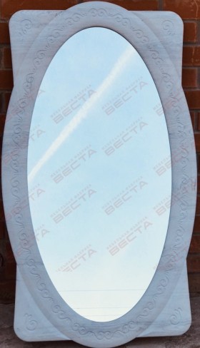 Зеркало Овальное МДФ Белый в Нижневартовске - nizhnevartovsk.katalogmebeli.com | фото